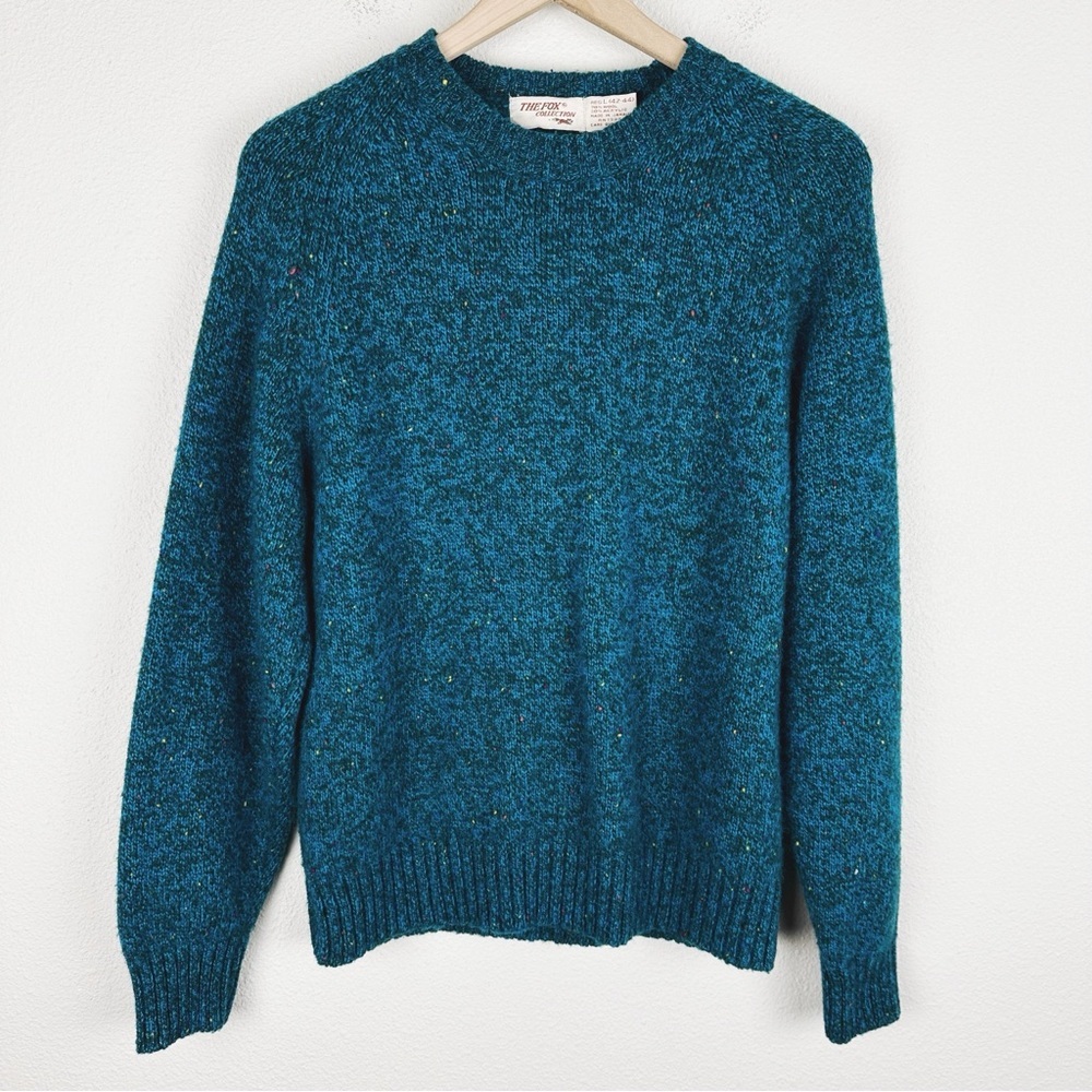 Vintage Wool Blend Speckled Sweater The Fox Collection